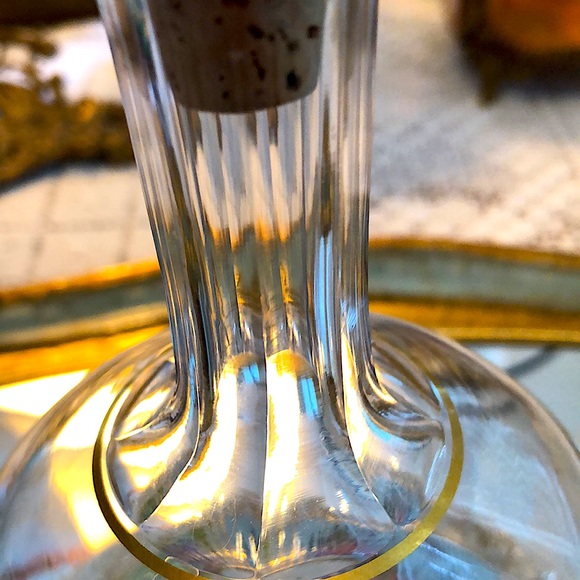 EUC- Antique Handmade Blown Glass Decanter with Original Stopper - Picture 3 of 11